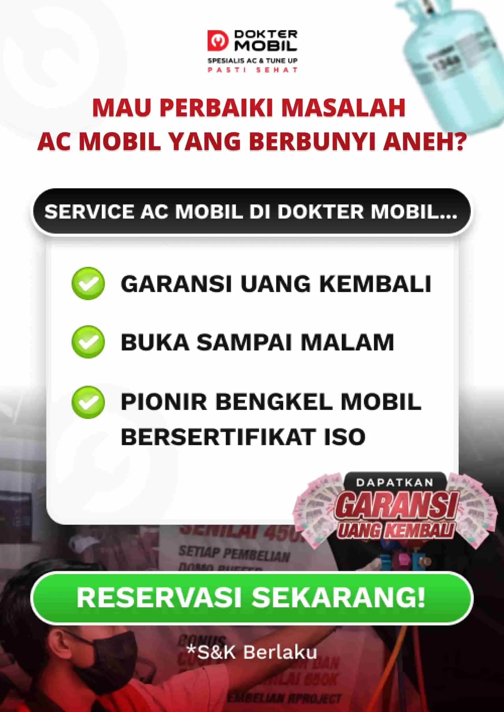 Service AC Mobil Bunyi di Dokter Mobil