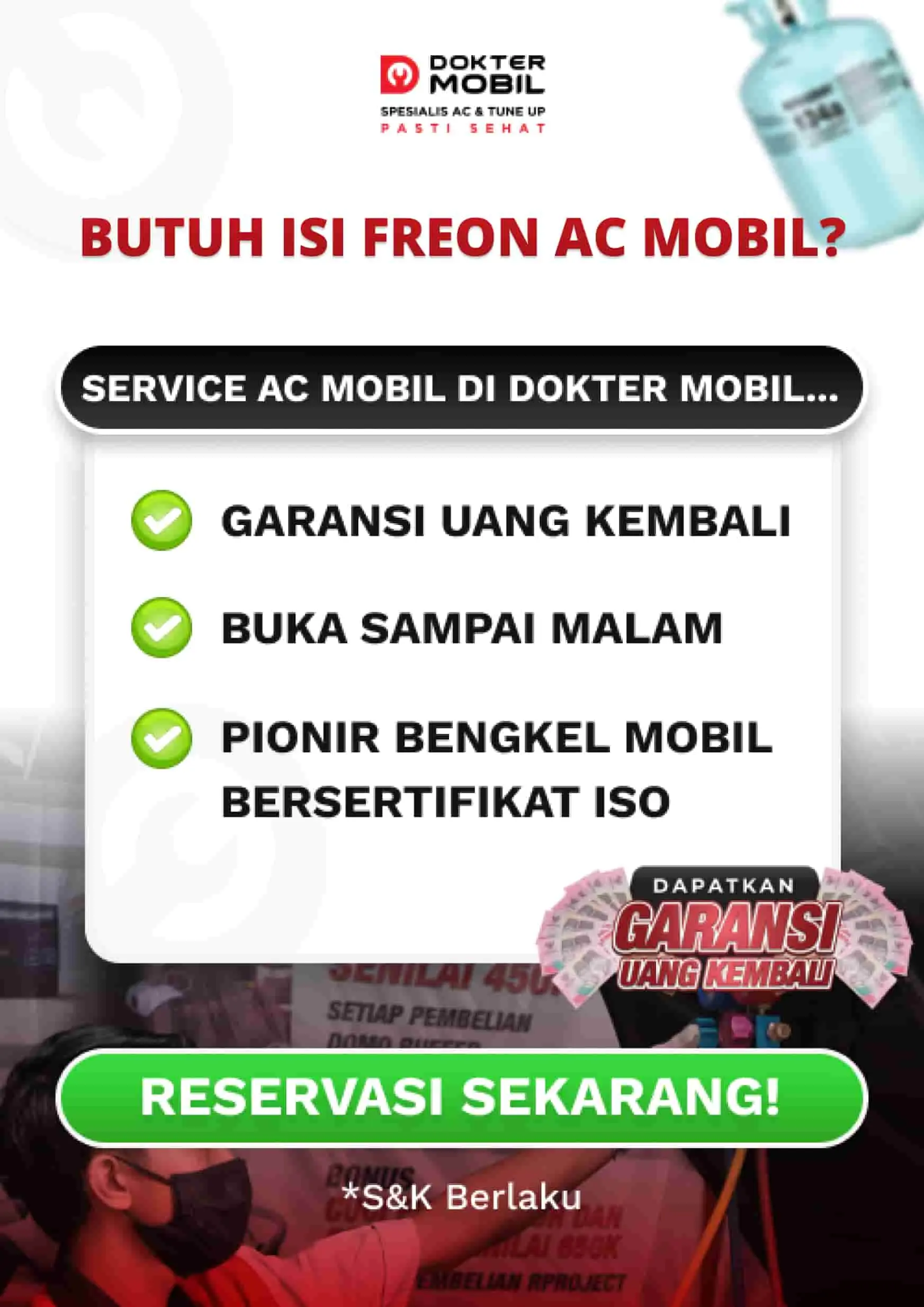 Isi Freon AC Mobil di Dokter Mobil