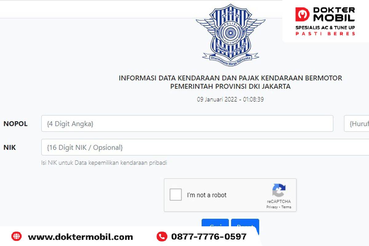 cara mengecek pajak kendaraan online jakarta