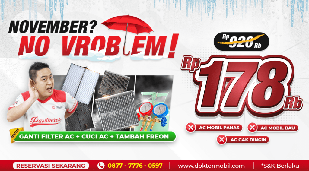 Service AC Mobil 178 Ribu Dokter Mobil di Promo November, No Vroblem