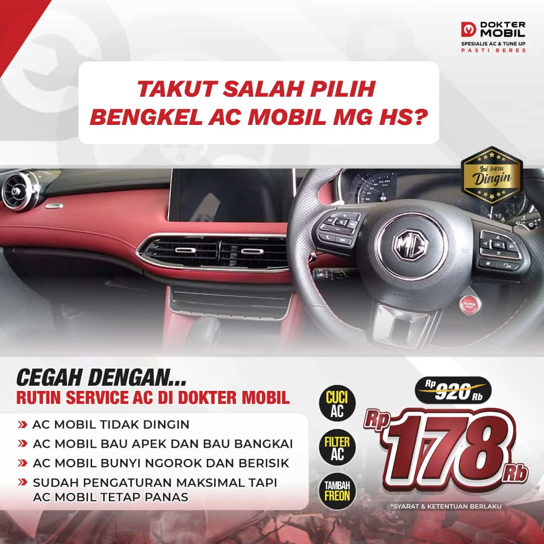 Bengkel Service AC Mobil MG HS Terbaik di Indonesia & Malaysia