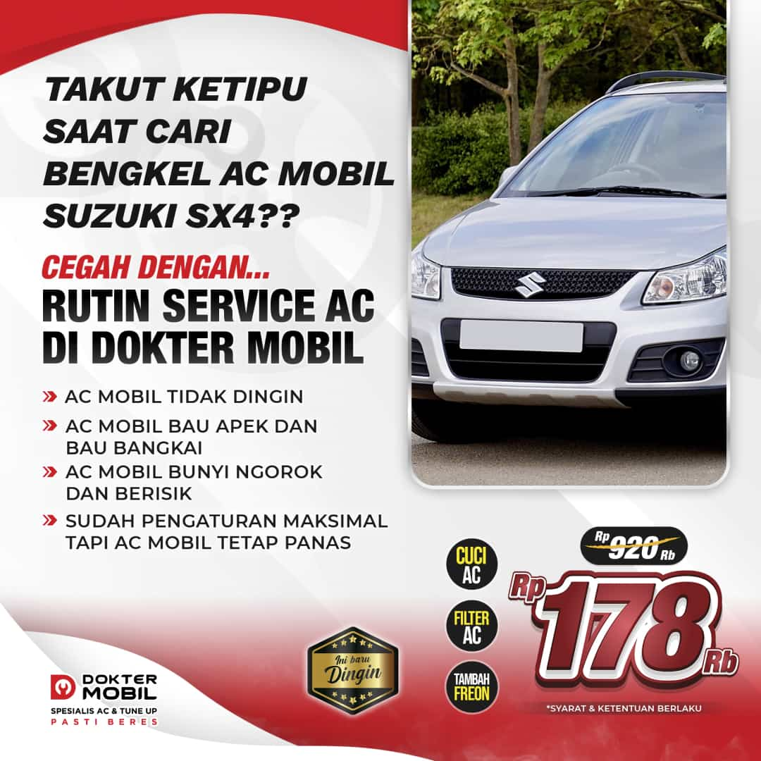 Daftar Bengkel Service AC Mobil Suzuki SX4 Terbaik di Indonesia