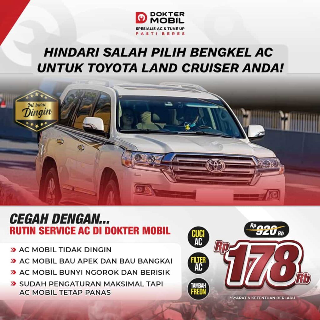 List Bengkel Service AC Mobil Toyota Land Cruiser Unggulan