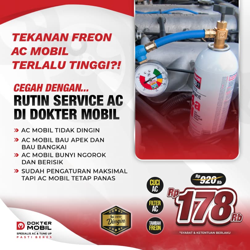 Dampak Buruk Tekanan Freon AC Mobil Terlalu Tinggi